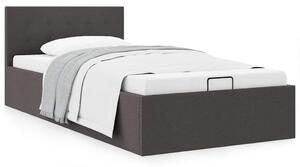 Rám postele s úložným prostorem tmavě šedý textil 90 x 200 cm 285570