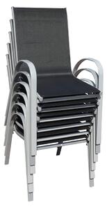 Zahradní židle Romero, černá / šedá