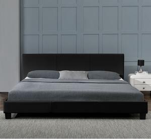 Juskys Čalouněná postel Bolonia 180 x 200cm - černá