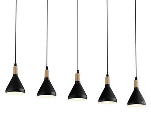 Lindby - Arina Závěsné Světlo Black/Wood