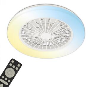 BRILO 3800016 LED stropní svítidlo s ventilátorem, 5 rychlostí, dálkový ovladač, CCT, bílé - BRILO