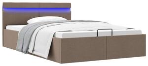 Rám postele LED s úložným prostorem taupe textil 120 x 200 cm 285626