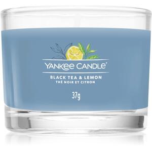 Yankee Candle Black Tea & Lemon votivní svíčka glass 37 g