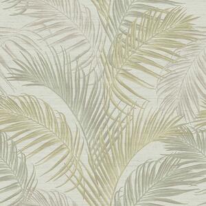 Luxusní zeleno-zlatá vliesová tapeta s palmovými listy, 33315, Tradizioni, Cristiana Masi by Parato