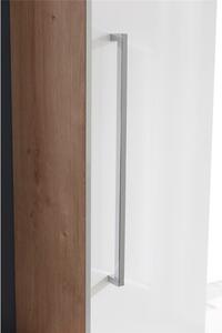 MEREO - Bino koupelnová skříňka, vysoká 163 cm, závěsná, bez nožiček, bílá/bílá (CN669)