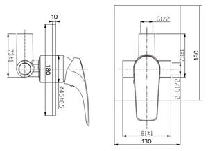 MEREO - Podomítková baterie s bidetovou sprchou, Eve, Mbox, hranatý kryt, chrom (CBV60105BS)