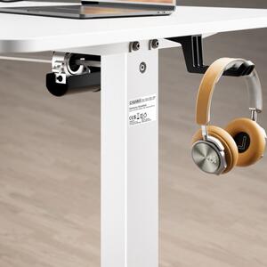 FurniGO Výškově nastavitelný kancelářský stůl bílý-140x60x118 cm