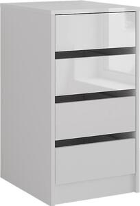 Kredenc Vicco Sherry Bílá/bílý vysoký lesk 40.2 x 76 cm, Model 57714