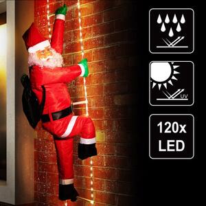 Deuba Mikuláš na žebříku-120 LED diod