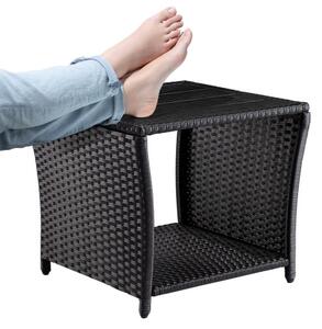 Deuba Ratanový stolek Vedis 45x45x40cm - černý