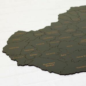 DUBLEZ | Mapa okresů Slovenska na zeď