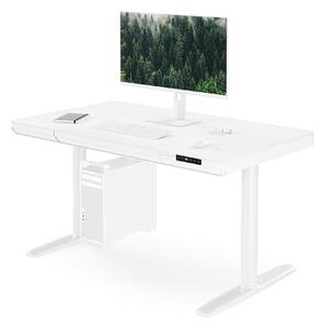 Elektrický psací stůl sit-stand se zásuvkou a bezdrátovou nabíječkou Qi bílý, 1200 mm: ELLIS