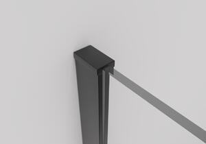 CERANO - Sprchová zástěna Walk-in Onyx L/P - černá matná, transparentní sklo - 60x200 cm