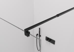 Cerano Onyx, sprchová zástěna Walk-in 160x200 cm, 8mm čiré sklo, černý profil, CER-CER-426379
