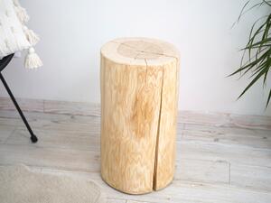 Lakovaný Dřevěný Přírodní Špalek Jasan 25-30 x 50 cm