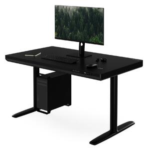 Elektrický psací stůl sit-stand se zásuvkou a bezdrátovou nabíječkou Qi černý, 1200 mm: ELLIS