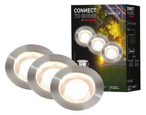 BRI 3913032 CONNECT TO SHINE prodlužovací sada Kebony 3ks LED zapuštěných svítidel do země, IP67 - BRILONER