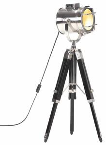 Stojací lampa na stativu černá masivní mangovníkové dřevo 69 cm 286108