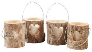 STOJAN NA SVÍČKU dřevo, sklo, přírodní materiály Ambia Home - Svícny & stojany na svíčky