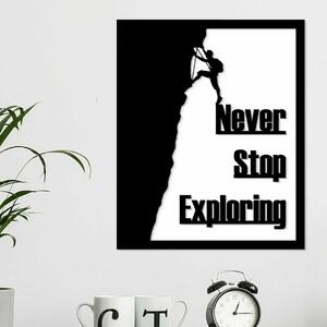 DUBLEZ | Dřevěný motivační obraz s citátem - Never Stop Exploring