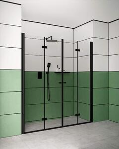 Deante Kerria Plus sprchové dveře 90 cm skládací černá matný/průhledné sklo KTSXN41P