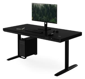 Elektrický psací stůl sit-stand se zásuvkou a bezdrátovou nabíječkou Qi černý, 1400 mm: ELLIS