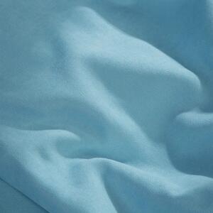 Blankytno modrý záves ADORE z mäkkej látky s velúrovou štruktúrou - ušitý na mieru