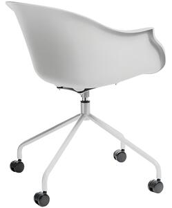 Culty Bílá plastová kancelářská židle Roundy