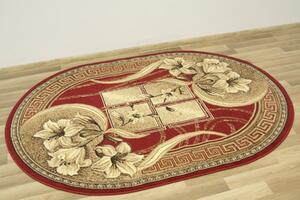 Makro Abra Oválný kusový koberec Gold 365/22 Bordó Rozměr: 180x250 cm