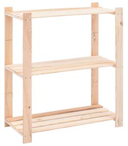 Úložný regál 3 police 80 x 38 x 90 cm masivní borovice 150 kg 286200