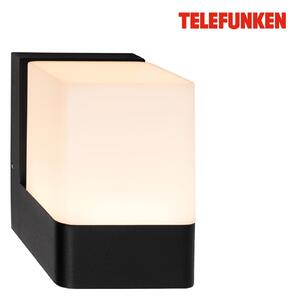 TF 322105TF TELEFUNKEN LED venkovní nástěnné svítidlo, ochrana proti stříkající vodě, kostka, teplá bílá, černá - BRILONER
