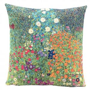 Gobelínový povlak na polštář - Flower Garden by Klimt