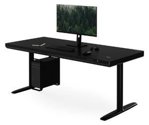 Elektrický psací stůl sit-stand se zásuvkou a bezdrátovou nabíječkou Qi černý, 1600 mm: ELLIS