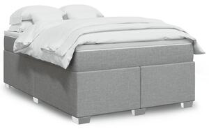Box spring postel s matrací světle šedá 140 x 190 cm textil 3285130