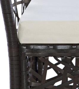 Zahradní židle - 2 ks - s poduškami - polyratan | hnědé
