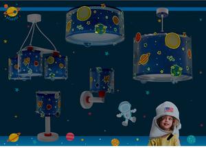 Dalber 41342 PLANETS - Dětské závěsné svítidlo s planetami, fosforeskující + Dárek LED žárovka (Dětský lustr s motivem planet)