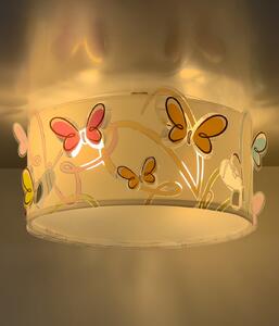 Dalber 62146 BUTTERFLY - Dětské stropní svítidlo s motýlky + Dárek 2x LED žárovka (Dětský lustr s motivy molýlků)