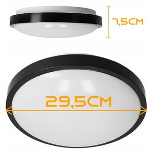 Stropní svítidlo 2xE27/40W/230V pr. 29,5 cm černá