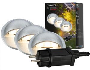 BRI 3922034 CONNECT TO SHINE startovací sada Teak 3ks LED zapuštěných svítidel do země, IP65 - BRILONER