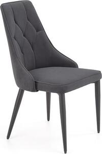 Židle FABRO W133, černá, prošívaná, velurová, čalouněná, elegantní