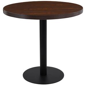 Bistro stolek tmavě hnědý 80 cm MDF 286425