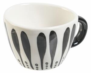 VILLA D’ESTE HOME TIVOLI Set šálků na espresso Masai Black 6 kusů, černá/bílá, kamenina