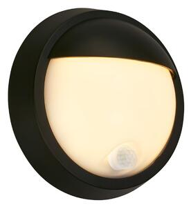 BRI 3785015 Puni LED venkovní nástěnné svítidlo, pohybové čidlo, soumrakový senzor, nabíjecí, černá - BRILONER