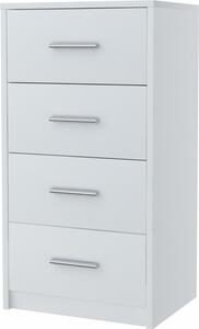 Komoda BODO 4S WHITE 40cm zásuvková police