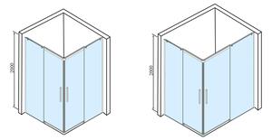 POLYSAN - ALTIS LINE BLACK čtvercový sprchový kout 900x900 mm, rohový vstup, čiré sklo (AL1592BAL1592B)