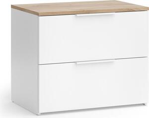 Komoda Vicco Wido Bílá/Sonoma 60 x 50 cm se 2 zásuvkami, Model 51711
