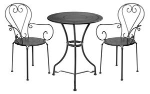 CENTURY Set zahradního nábytku 2 ks židle a 1 ks stůl - černá