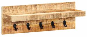Nástěnný věšák 60 x 15 x 20 cm masivní hrubé mangovníkové dřevo 286469