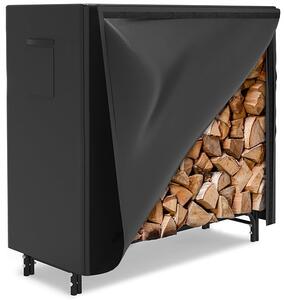 Stojan na dřevo s krytem BestBerg BBFR-122C / 122 x 34 x 110 cm / černá