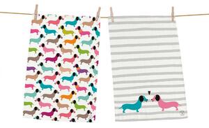 Set utěrek dachshunds in colours